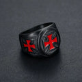 Crimson Cross Ring