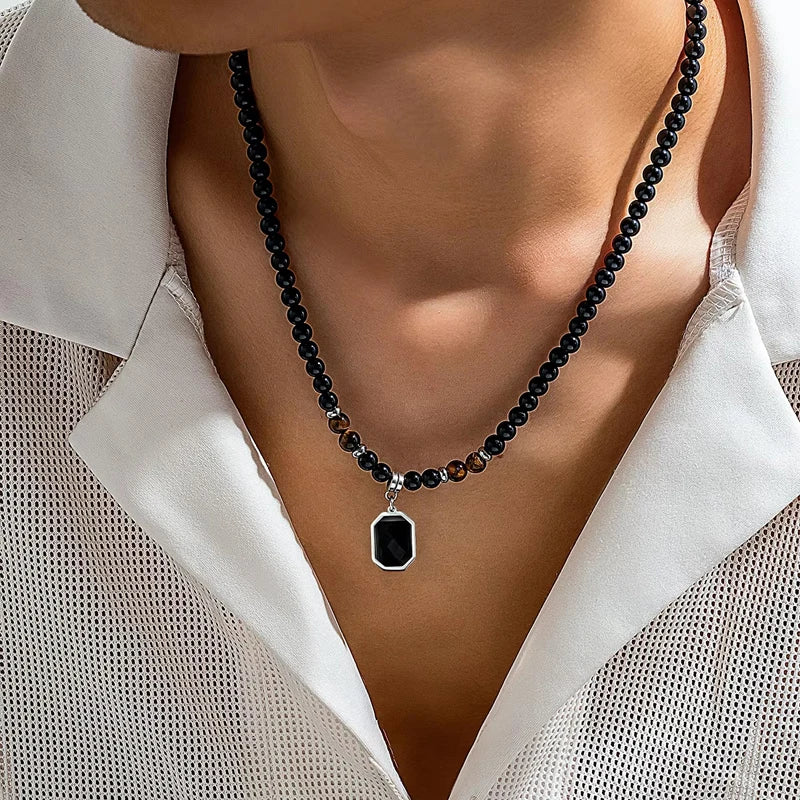 Onyx Bead Necklace