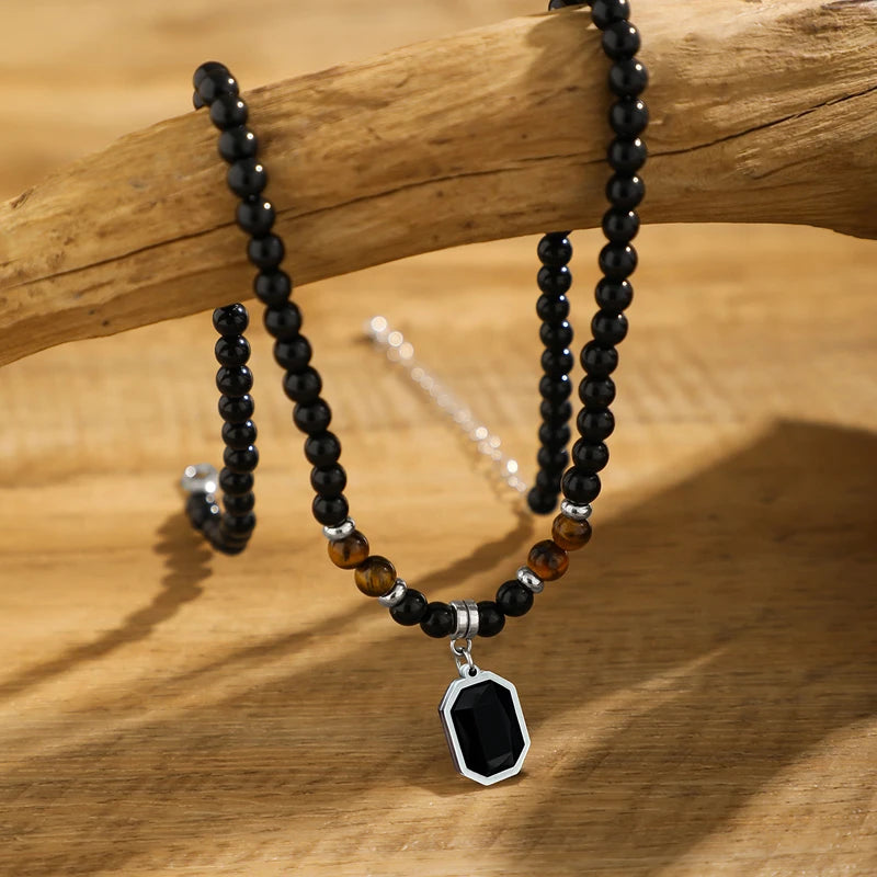 Onyx Bead Necklace