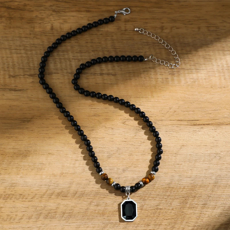 Onyx Bead Necklace