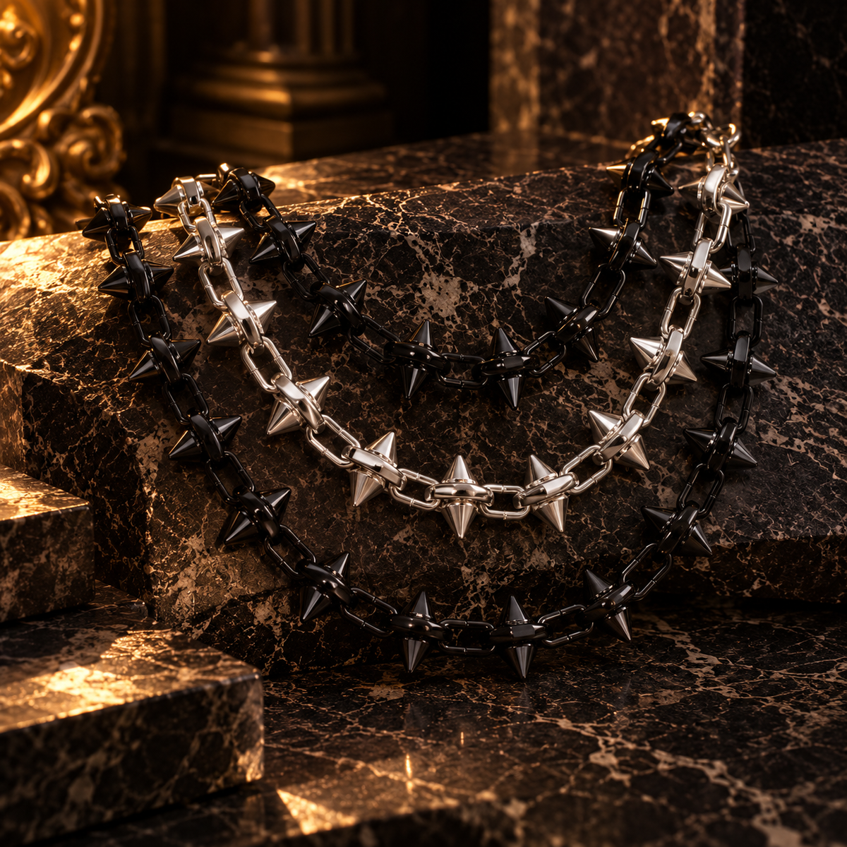 Obsidian Thorn Necklace
