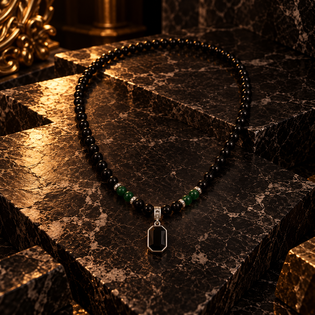 Onyx Bead Necklace